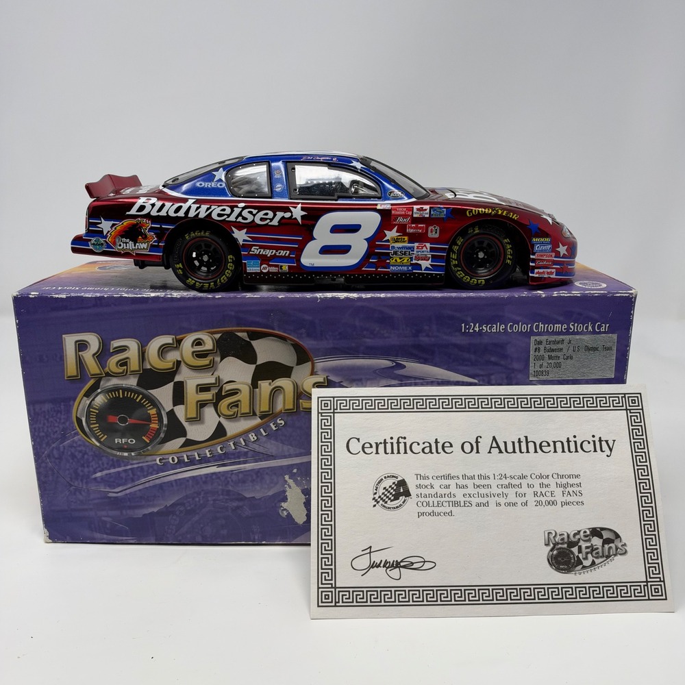 Dale Earnhardt Jr 8 Budweiser 2000 Olympic Team Color Chrome 1:24 Monte Carlo